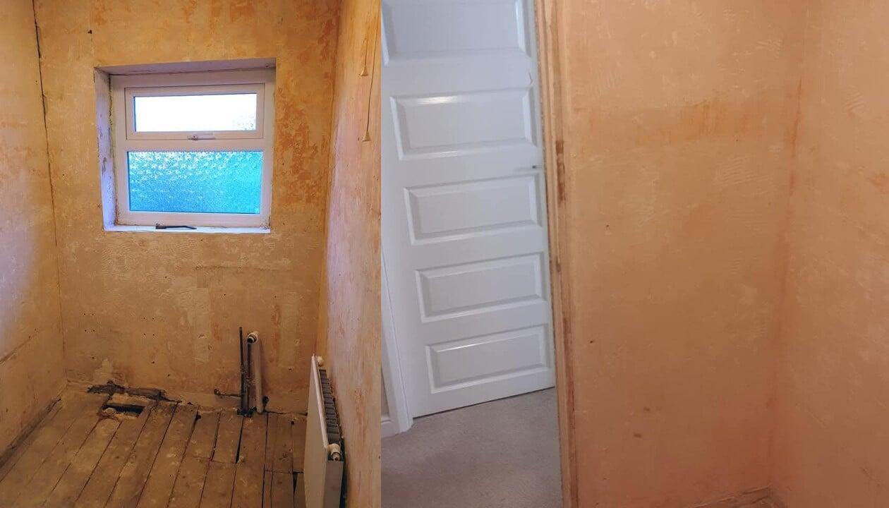 before photo of bathroom makeover
